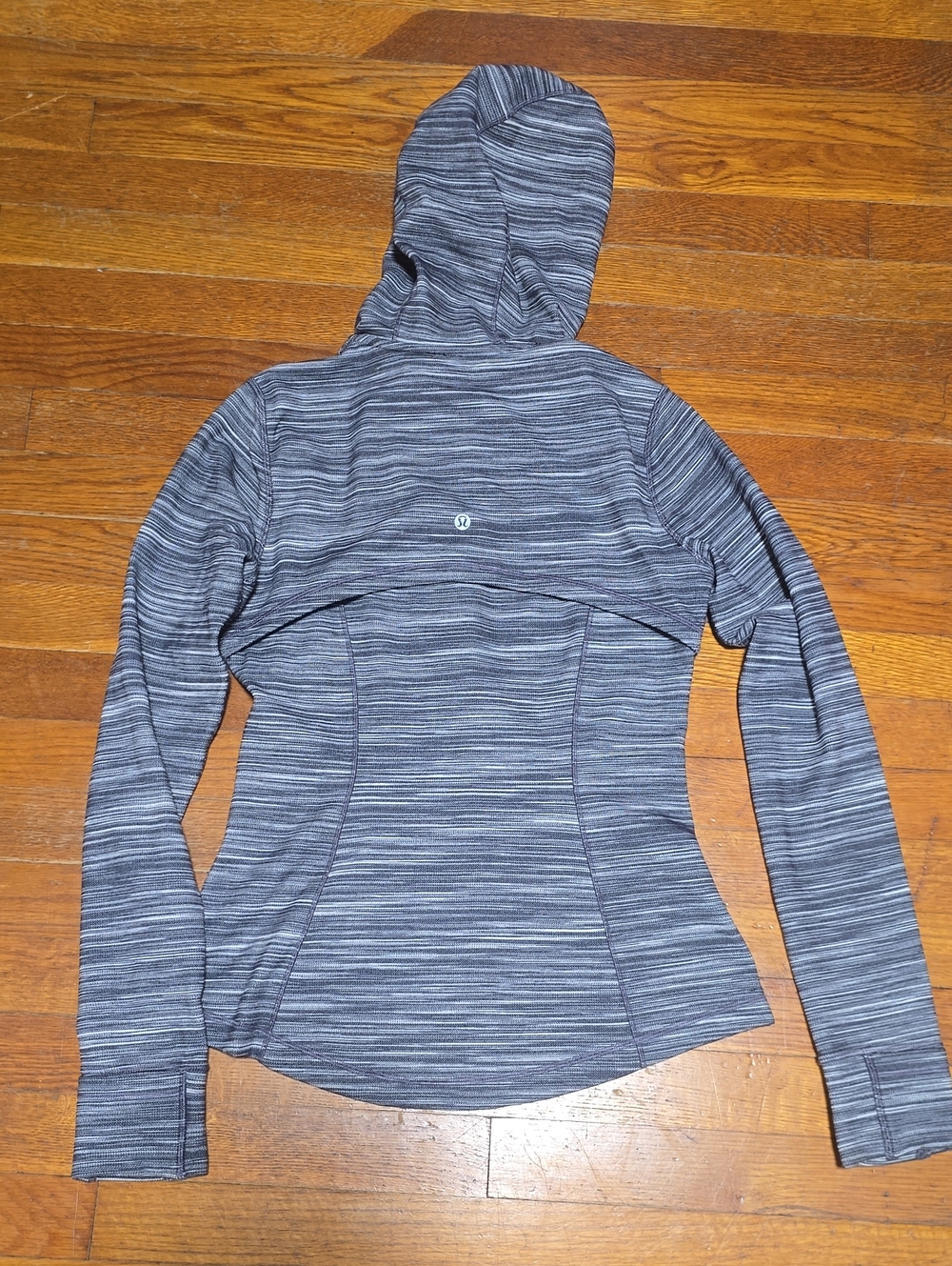 EUC Lululemon Hooded Define Jacket *Nulu Heathered Black / White / Black SIZE 4 - Picture 8 of 9